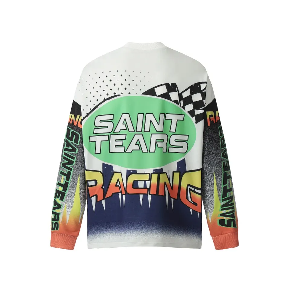Saint michael tears all-over printed long-sleeved vintage autumn and winter T-shirt Style number: 112 Size: M L XL Wholesale price: 136 Color: Picture color